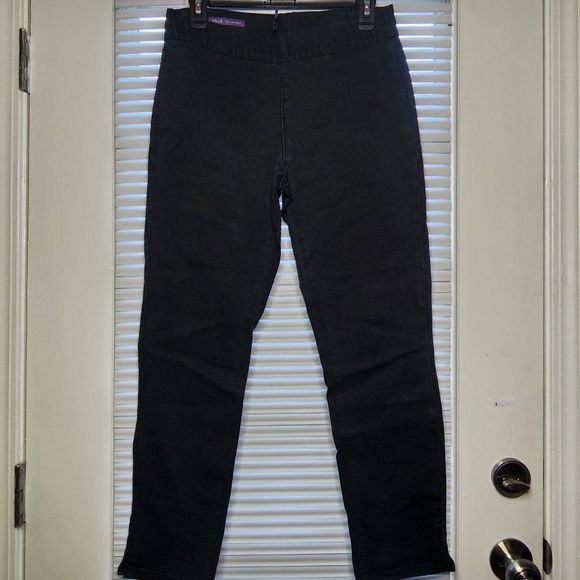 NYDJ Skinny Ankle Pull-On Black Jeans - Picture 1 of 6